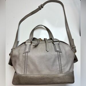 Alco grey‎ leather two way bag